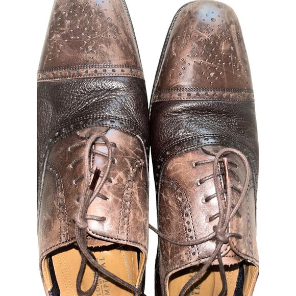 Mens Florsheim Imperial Cap-Toe Brogue Oxfords Bio Comfort Brown Leather Sz 9.5D - Picture 12 of 14